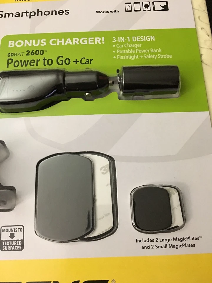 Scosche black magic mount magnetic universal phone TABLET mount + POWER TO GO - Image 3 of 4