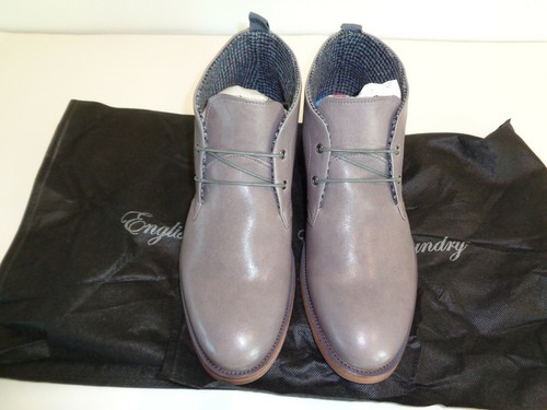 English Laundry Size 12 M SHEFFIELD Grey Leather Chukka Boots New Mens Shoes - Picture 8 of 12