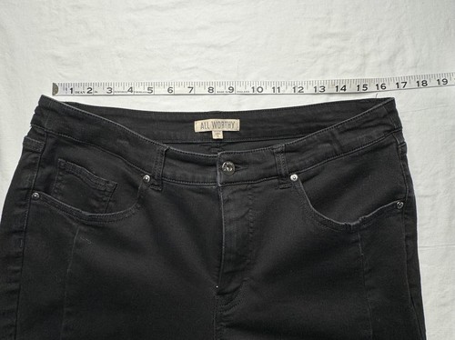 All Worthy Hunter McGrady Größe 16 Bootcut-Jeans schwarz 5-Pocket-Stil gebraucht - Bild 3 von 9