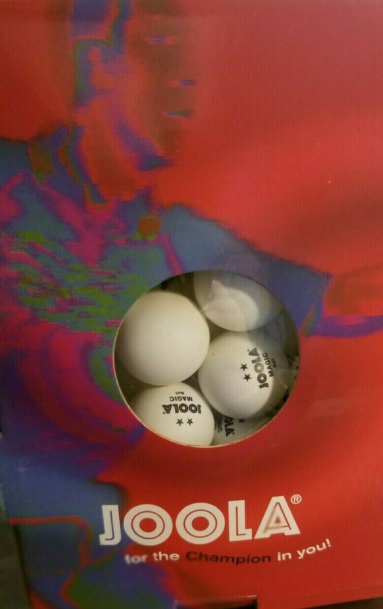 Joola Rossi 3-Star Poly Table Tennis Balls White (6 Pack