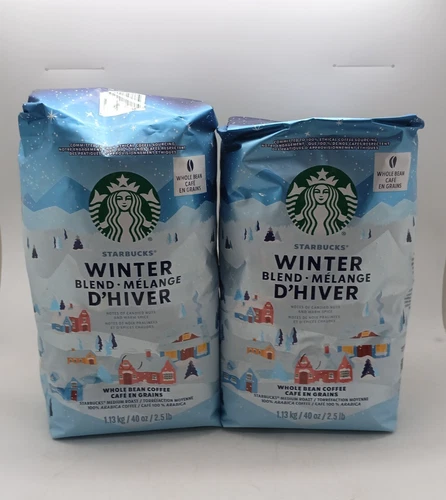 Starbucks Winter Blend Whole Bean Coffee 2.5lb Medium Roast, 2 Pack - JUN2025