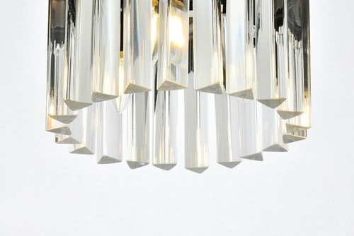 Bathroom Bedroom Flush Mount 3 Light Fixture Matte Black Crystal Chandelier 12in - Picture 7 of 8