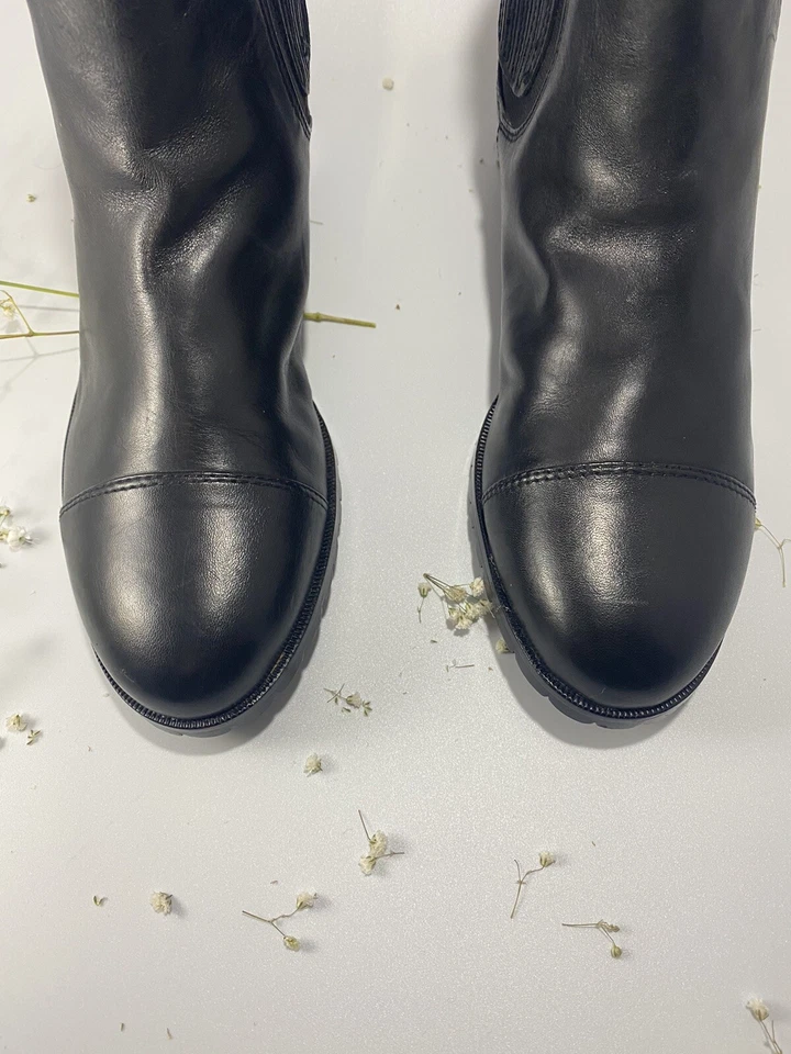 全新 C Wonder 皮革踝靴 尺寸 7 MSRP:140 美元 黑色 — 第 4/4 张图片