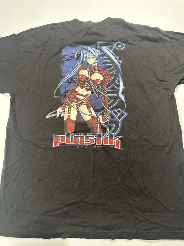Rare Vintage Plastik 616 Japanese Anime Manga T-Shirt 2000's New Xl