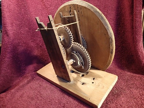 LARGE OLD ANTIQUE HANDMADE 1700-s CLOCK with WOOD GEARS !! SWEDEN SWEDISH - 第 1/13 張圖片