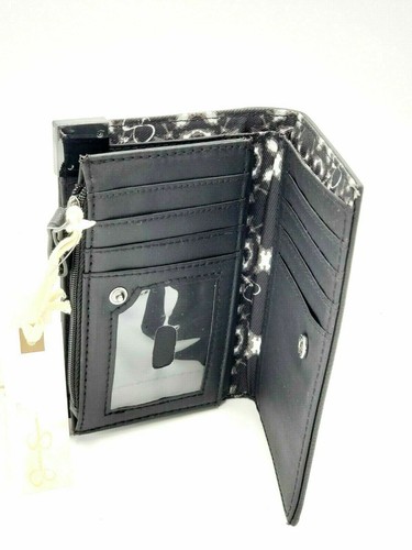Jessica Simpson Stay Wild & Stay Together schwarze Geldbörse Leopard Ohrringe Geschenkbox - Bild 6 von 10