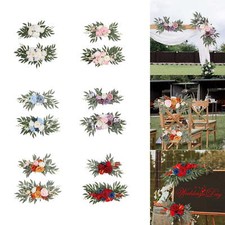 2PCS Artificial Wedding Arch Flowers Kit Boho Dusty Rose for Wedding Decorations