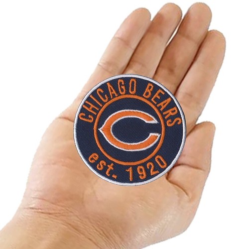 Parches de hierro para coser 10 piezas Illinois Chicago Bears est.1920 logotipo tamaño 2,8"x2,8" - Imagen 2 de 12