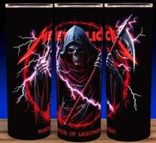 Metallica Heavy Metal Reaper Master of Lightning Cup Mug Tumbler 20oz