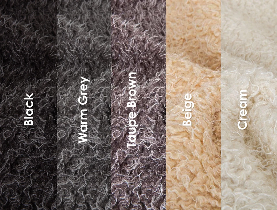 Tela de piel peluda imitación oveja lana polar, paquete de 4 piezas, 50x40 cm cuadrado, Neotrims Foto 4 de 4