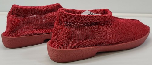 Jackie Women Red Woven Shoe Slipper XL Rubber Soles - Picture 4 of 9