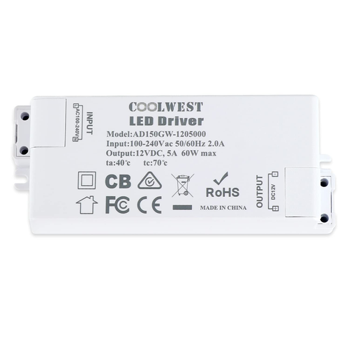 60W Trasformatore LED Driver Alimentatori 12V DC 5A Tensione Costante, Usato per - Foto 2 di 12