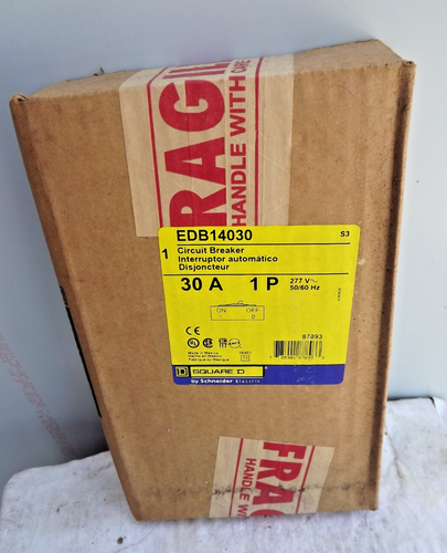 EDB14030 SQUARE D 30 AMP INTERRUTTORE BULLONATO 1 POLO 277 VAC - Foto 2 di 2