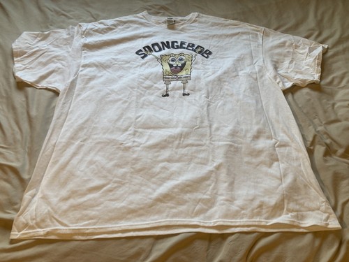 SpongeBob SquarePants Men’s 5XL White T-Shirt 100% PreShrunk Cotton Tee  - Picture 4 of 12