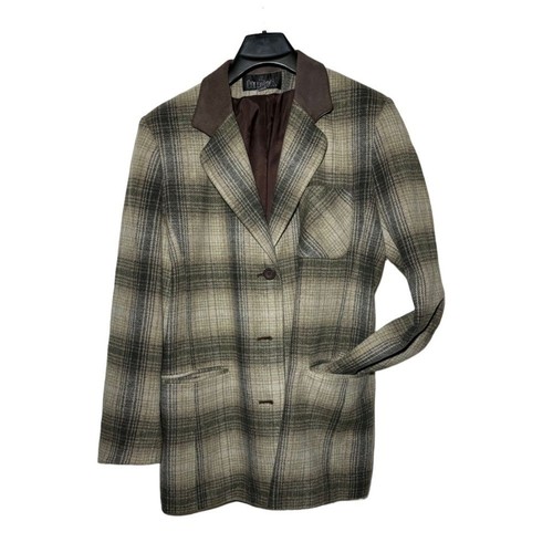 JL Colebrook Blazer Womens L Browns Tartan Plaid Pockets Preppy Old Money Casual - Picture 3 of 10