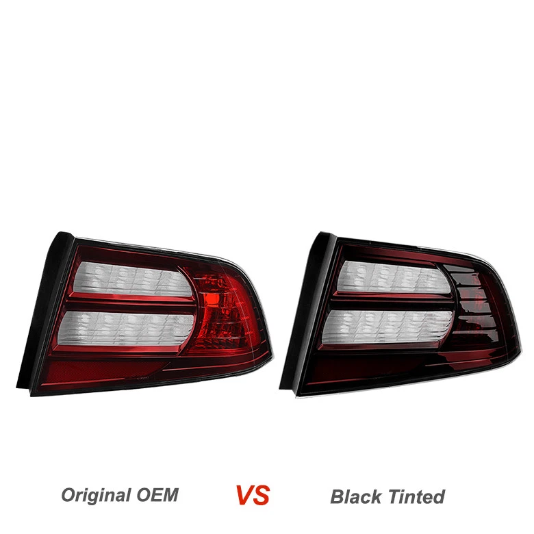 Blk Tinted 04-08 Acura TL Tail Lights Brake Lamps Left+Right 2004 2005 2006 2007 - Image 4 of 4