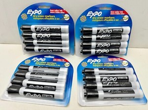 Expo Dry Erase Markers Low Odor Chisel Tip Black 12 Count 80661C Whiteboard