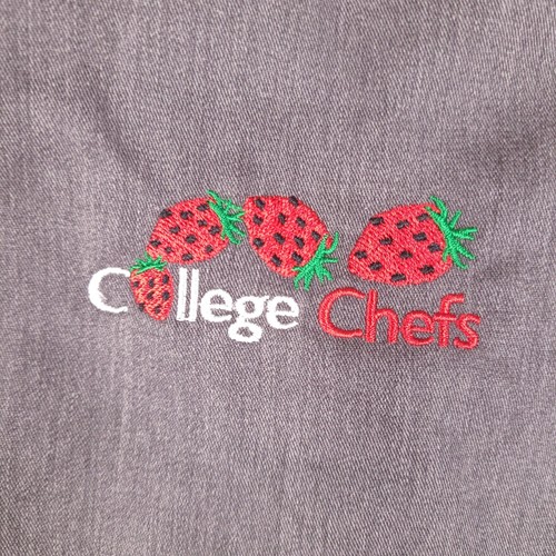 Chef Works Shirt Mens Medium Gray College Chefs Embroidered Uniform Cook Kitchen - Picture 3 of 20