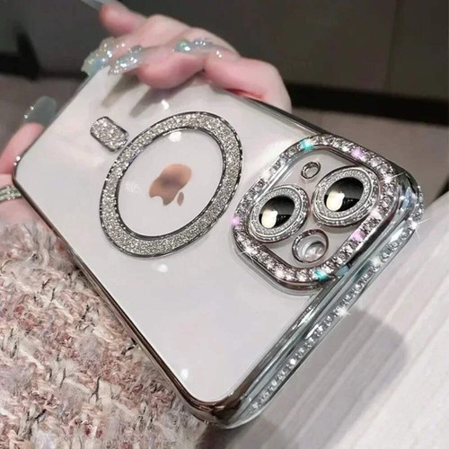 Clear Bling Crystal Case for iPhone 16 15 14 13 12 11 Pro Max/Plus MagSafe Wirel - Picture 35 of 72