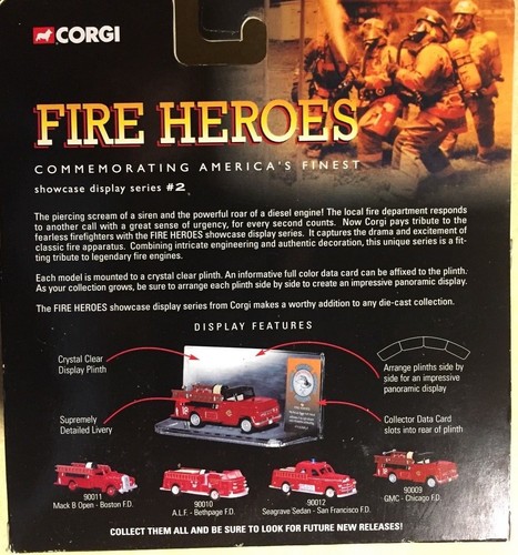 2001 CORGI FIRE HEROS 1951 SEAGRAVE SEDAN 70th ANNIVERSARY PUMPER FIRE TRUCK USA - Picture 11 of 11