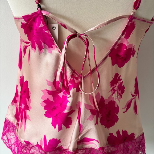 Rosie For Marks & Spencer Pink Floral Silk Rich Cami Top Vest Size 12 BNWT £40 - Picture 8 of 13