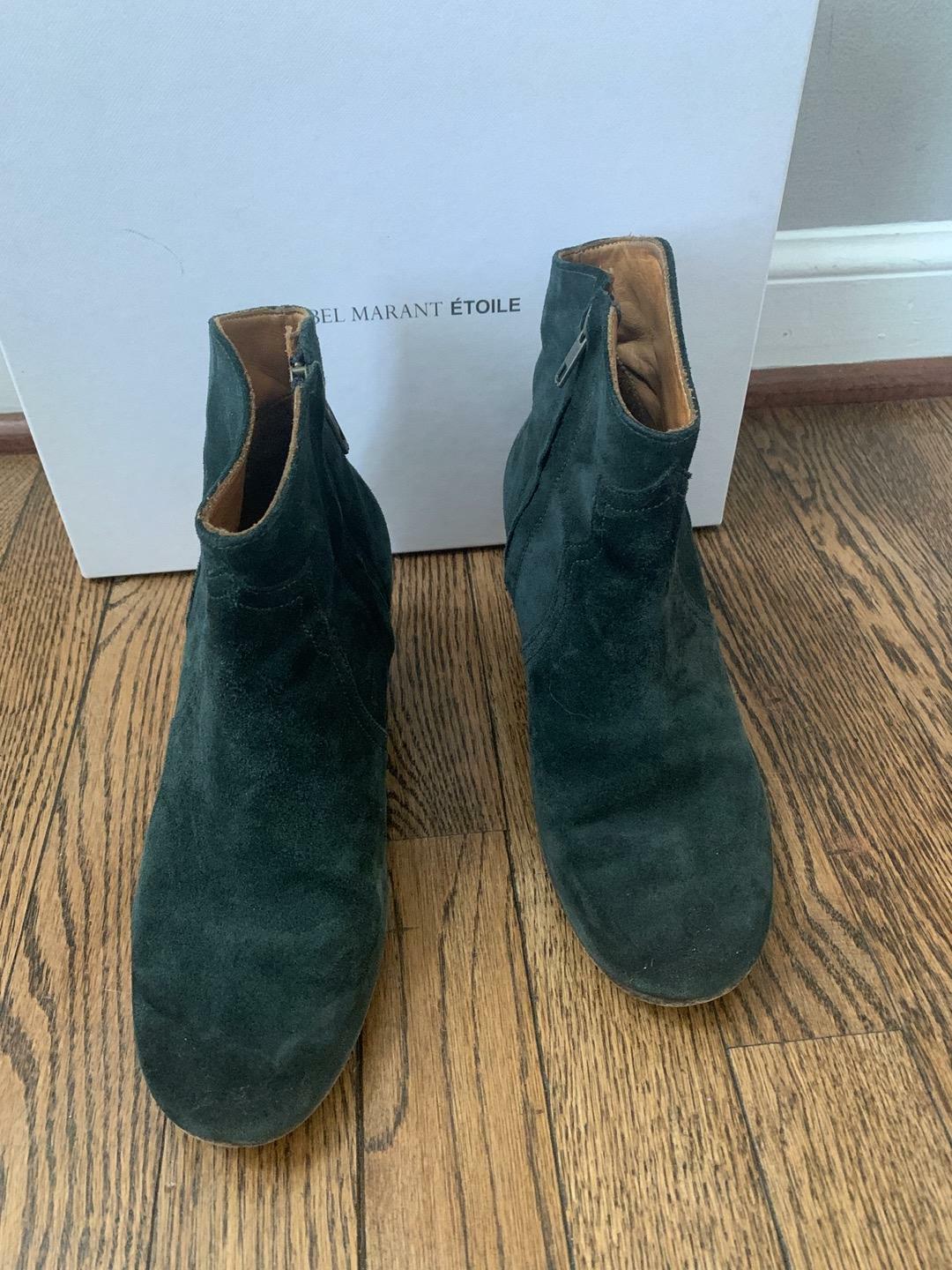 isabel marant velvet boots