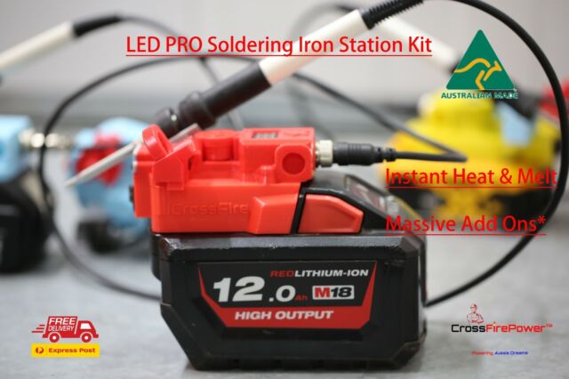For Milwaukee 18V Soldering Iron Station w USB Charging Cordless portable Solder For Milwaukee 18V Soldering Iron Station w USB Charging Cordless portable Solder