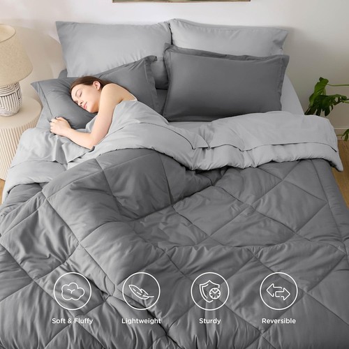 Queen Size Reversible Bedding Set - Ultimate 7-Piece Comfort Collection - Picture 4 of 9