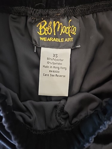 bob mackie wearable art Loose Velvet Pants Sz Xs - Picture 3 of 5
