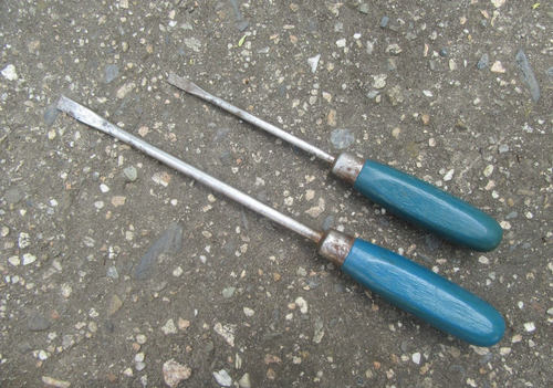 1960's LOT OF 2 GERMAN SMALCALDA FLAT SCREWDRIVER CLASSIC CAR TOOL KIT PORSCHE - Picture 7 of 8
