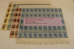100-Sleeves-9-1-4-034-x-11-034-Acid-Free-Protectors-For-Full-Sheet-Free-Shipping