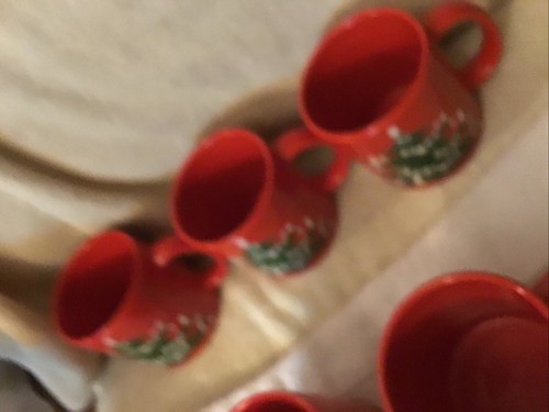 5 Waechtersbach Christmas Tree Mug West Germany Ceramic Red Green White Vintage - Picture 3 of 7