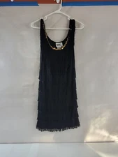 Sexy Fashion Flapper 1920's Adult Halloween Costume Black Dress Women's Medium