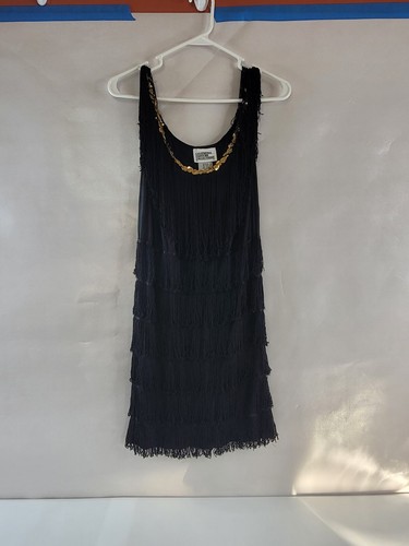 Sexy Fashion Flapper 1920's Adult Halloween Costume Black Dress Women's Medium