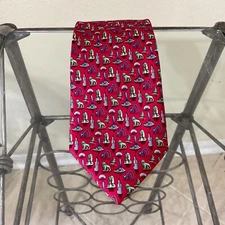 Men’s novelty SILK TIE Bird Dog Bay “Windy City “ Mens classic Hand Made