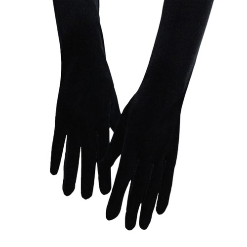 Fashion Long Velvet Gloves Elbow Length Accessories Bride Gloves for Opera Girl - Picture 2 of 7