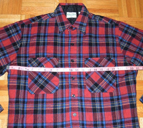 Shirt Flannel Vintage Plaid Button Down Grunge Hipster Men's Store Size Medium   - Picture 5 of 7