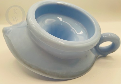 1930s LG McKee Delphite Poudre Blue Milk Glass Loop Handle Juicer Reamer 24278A - Picture 22 of 24