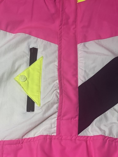 Vtg Obermeyer Youth/Girls Junior 18 Neon Pink Windbreaker Ski Jacket - Picture 2 of 10