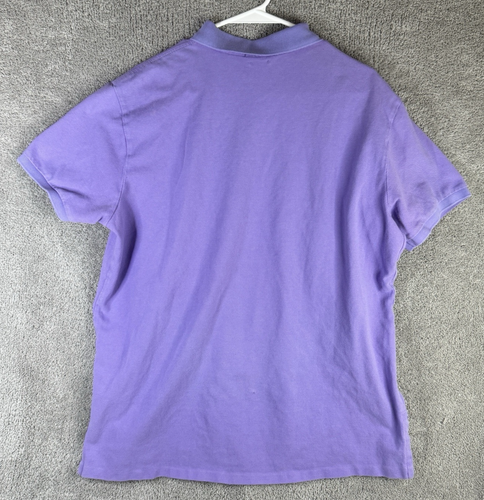 Polo Ralph Lauren Shirt Men's Extra Large Purple Short Sleeve Green Pony Golf - Picture 2 of 8