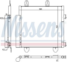 Condenser, air conditioning for CITROËN PEUGEOT TOYOTA:108,AYGO,C1 II