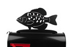 Crappie Fish Metal Mailbox Topper 8.5 Inches Tall Matte Black