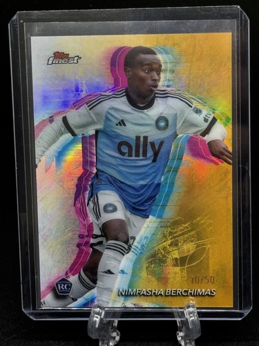 2024 Topps Finest MLS Nimfasha Berchimas Hologlow Variation Rookie Gold /50