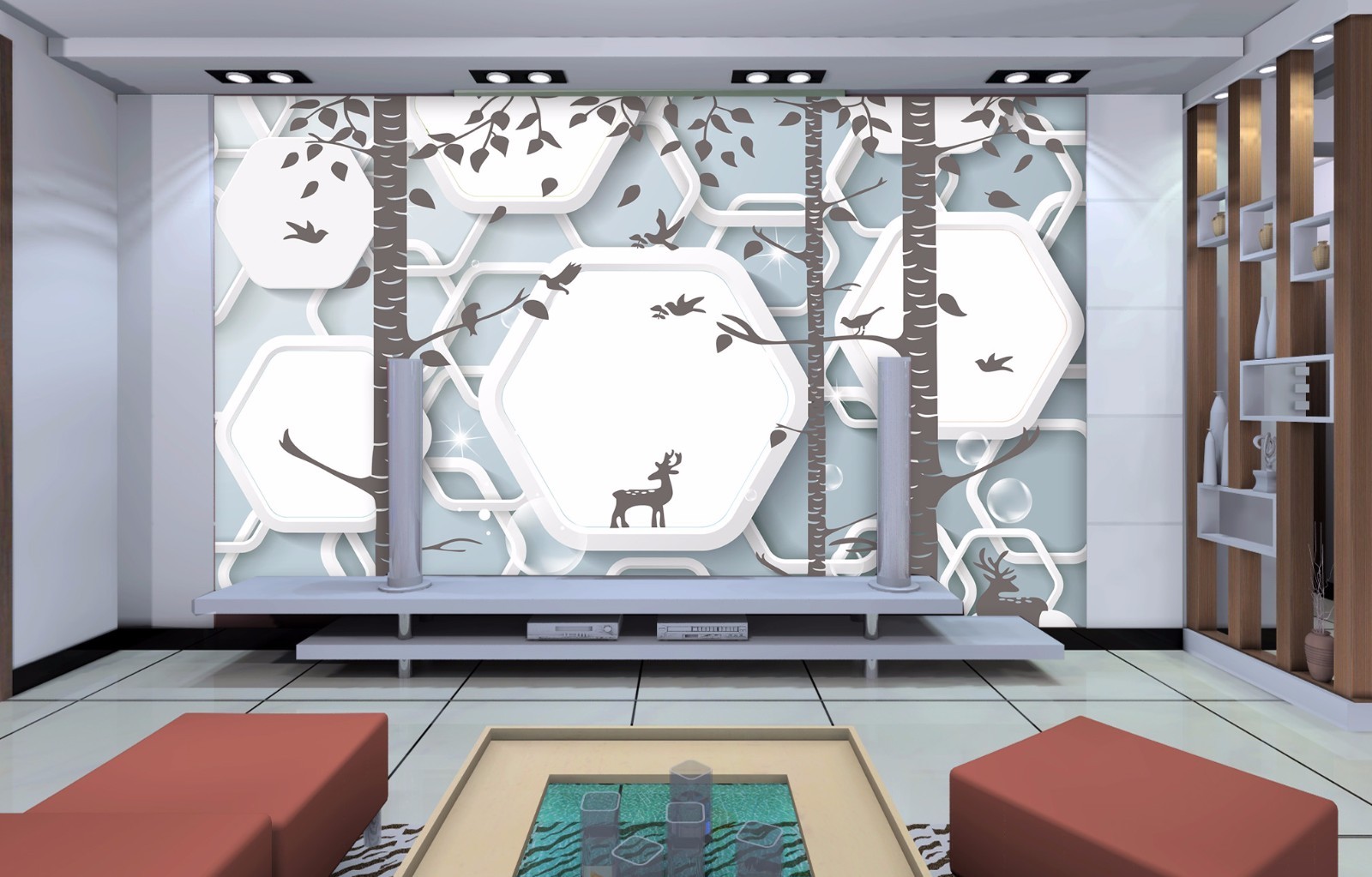 3D White Frame Deers 86 Wall Paper Murals Wall Print Wall Wallpaper Mural AU Kya 3D White Frame Deers 86 Wall Paper Murals Wall Print Wall Wallpaper Mural AU Kya