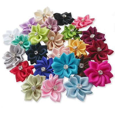 10 Stck. Satinband Blume Rose Verzierungen Handwerk Karte Sammelalbum Nähen 