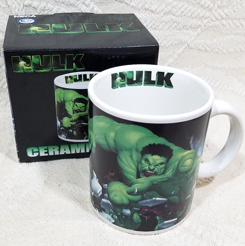 Taza de café The Hulk Marvel Neca 2003 taza de cerámica/banda sonora de película/insignia - Imagen 2 de 24