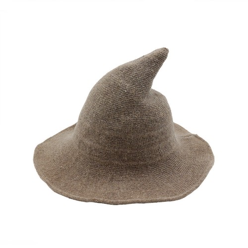 Witch Bucket Hat Wool Wide Brim Cap Fisherman Hat Knitting Halloween Unisex Cute - Picture 14 of 18