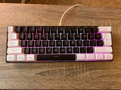 Snpurdiri V800 RGB Streamer Wired Backlit Single Zone Custom Gaming Keyboard
