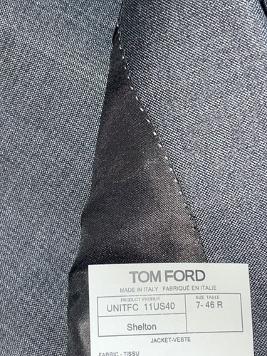 $5.2k NWT TOM FORD charcoal GRAY Shelton 36R eu46 Peak Lapel 3 piece Wool suit - Picture 8 of 19