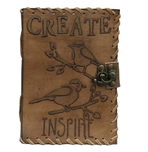 Vintage Handmade Leather Journal Notebook Antique Deckle Edge Sketchbook Diary - Picture 4 of 6